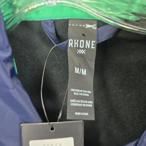 NWT Rhone Men's 100% Polyester Lined Snap Button Windbreaker Jacket Size M - Picture 4 of 16